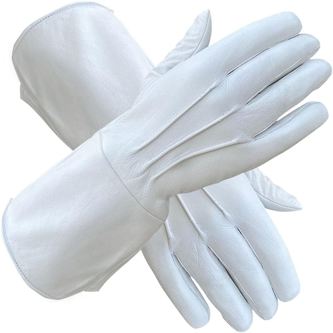 MEN'S MEDIEVAL RENAISSANCE COSPLAY SWORDSMAN STEAMPUNK UNLINED LEATHER GLOVES GAUNTLETS