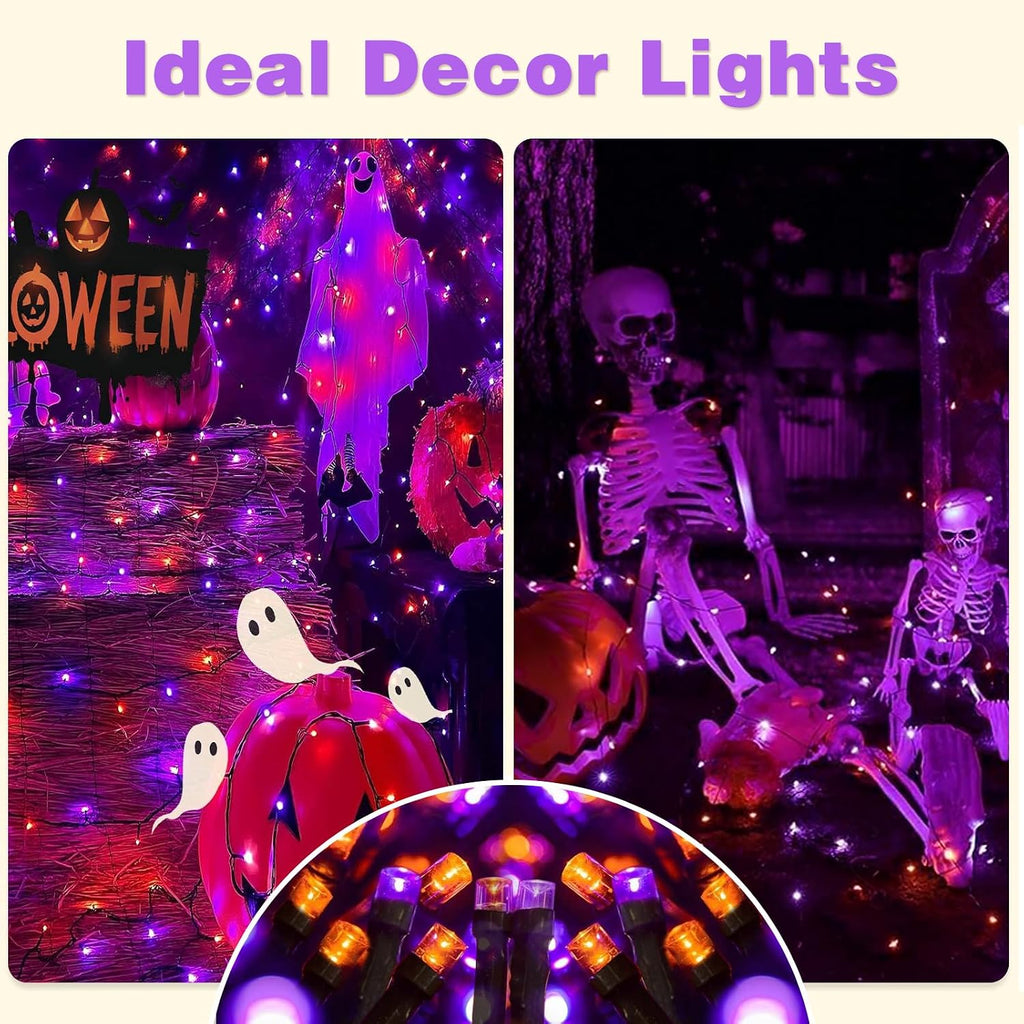 Solar String Lights Outdoor, 6 Pack 600 LED Solar Halloween Lights