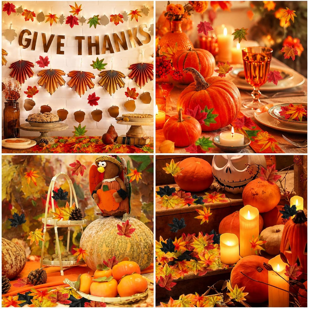 Fall Fake Leaves Leaf Spooky Party Halloween Table Decor 200Pcs