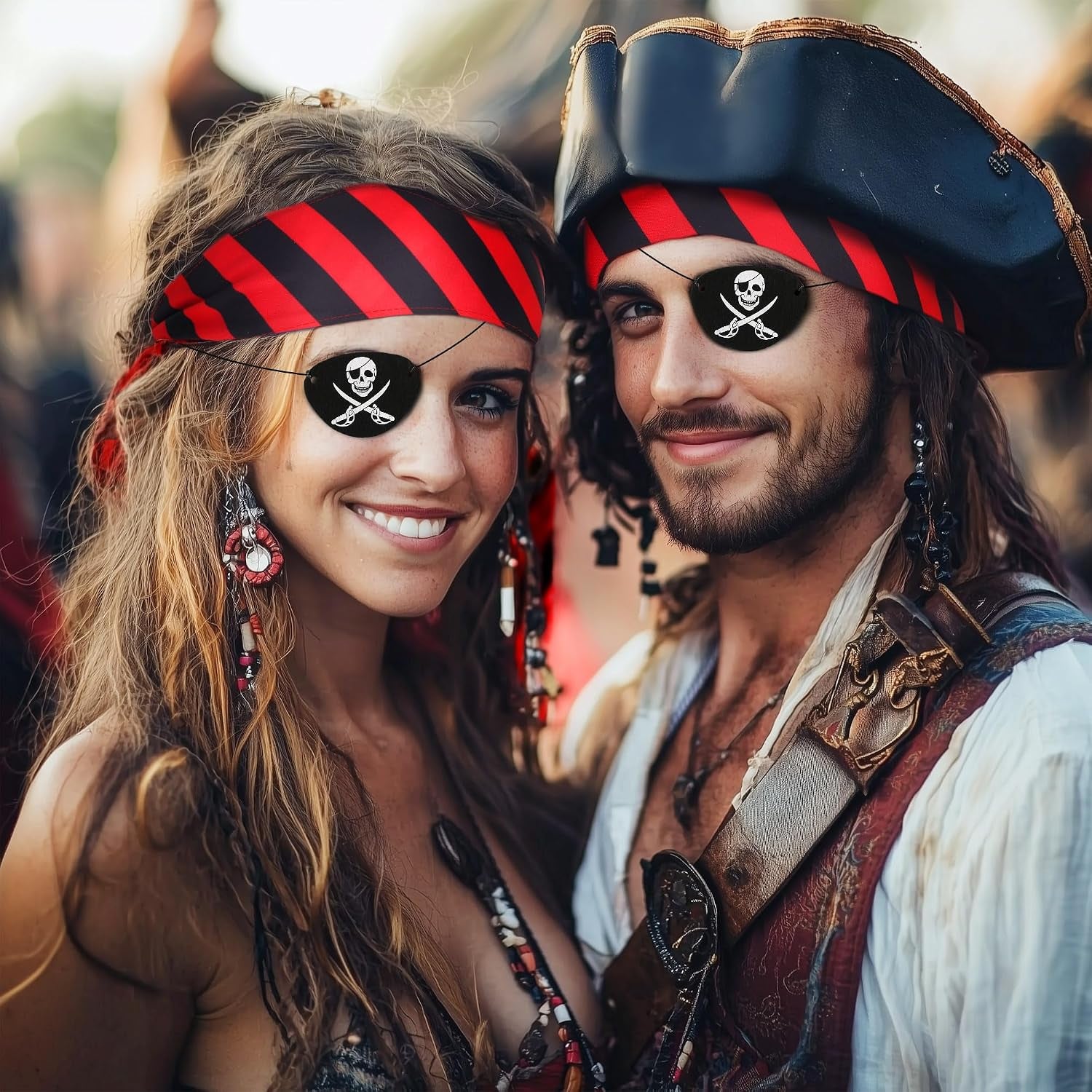 Halloweens Pirate-Accessories for Men Women Pirate-Party Favors Supplies