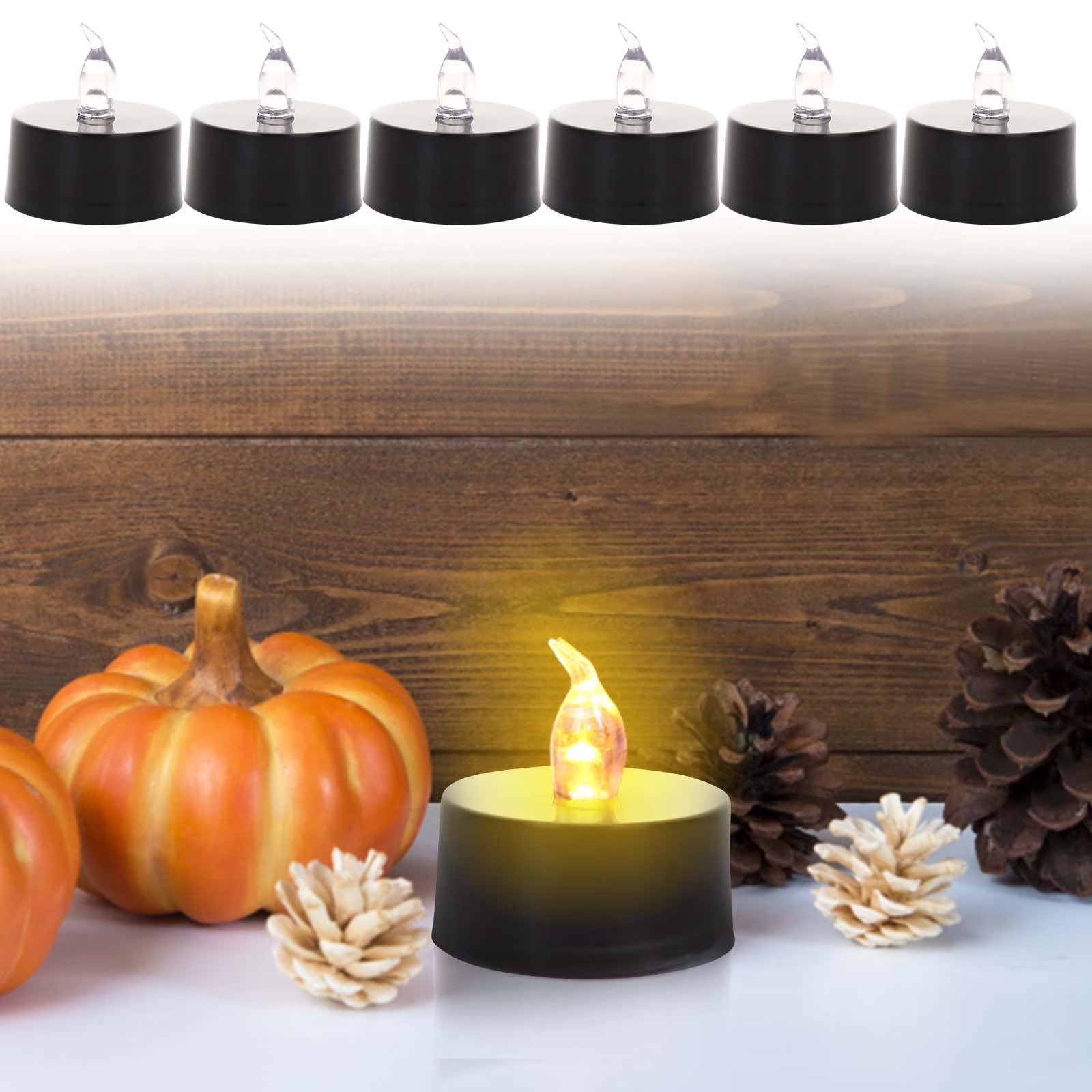 Muecwrye Halloween Lantern Lights, Halloween Candles Lantern Decoration Indoor Outdoor, Battery Powered LED Lights, Portable Hanging Lamp for Home outside Yard Lawn Garden Party, 5.1 Inch