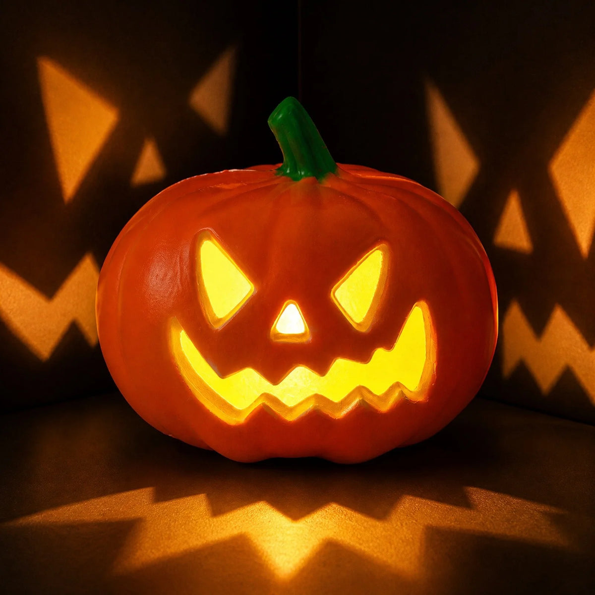 Dengmore 2026 Upgraded 8Inch Warm Light Pumpkin Lantern Scene Layout Halloween Decorations Light up Pumpkin 3D Fall Pumpkin Battery Operated Orange