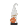 12.5 In. Jack-O-Lantern Ghost Happy Wooden Halloween Table Decor