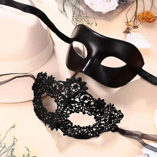 Black masks detail with smooth finishes and varied styles