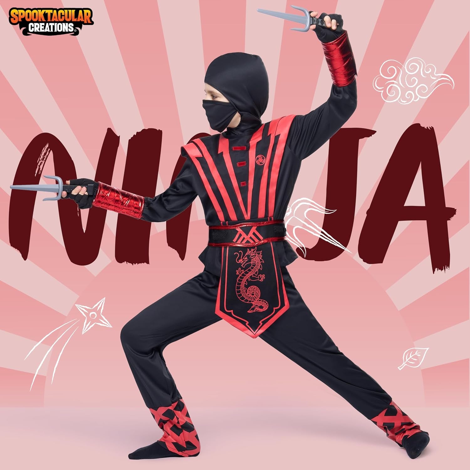 Halloween Costume for Kids, Boys & Toddlers - Ninja Accessories Set for Dressup Party