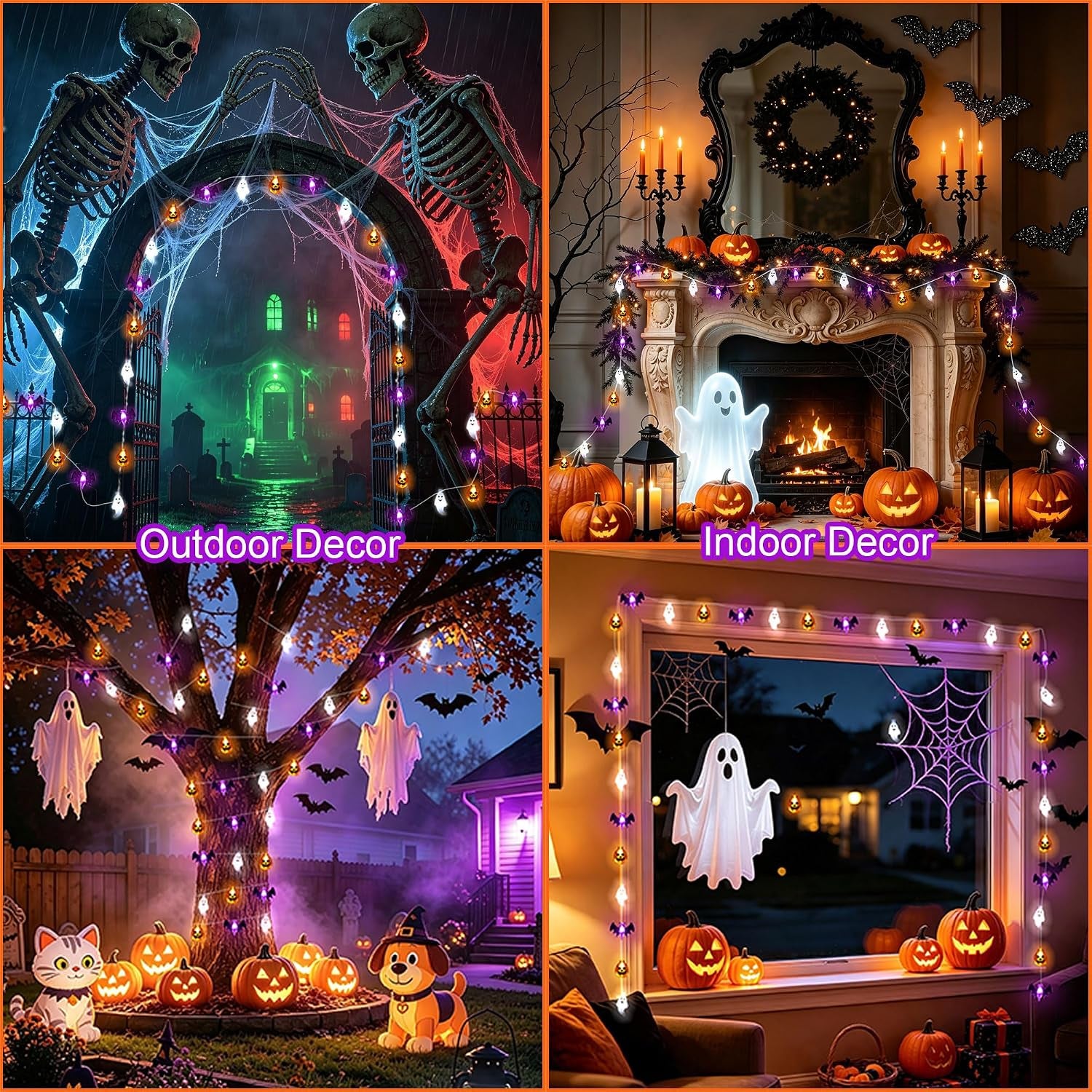 Halloween Lights Decor 16 Ft 30 LED Battery Operated String Light