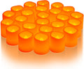 24 Pack Orange Flameless Flickering LED Votive Tealights Candles