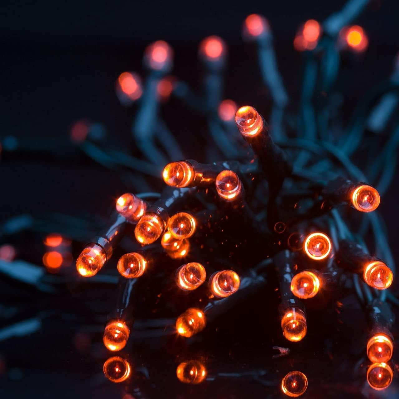 Solar String Lights for Halloween,  Orange Solar String Lights Outdoor 2 Pack Total 400LED 144FT Waterproof, 8 Modes Christmas Light for outside Xmas Tree Patio Yard Garden Festival Decorations