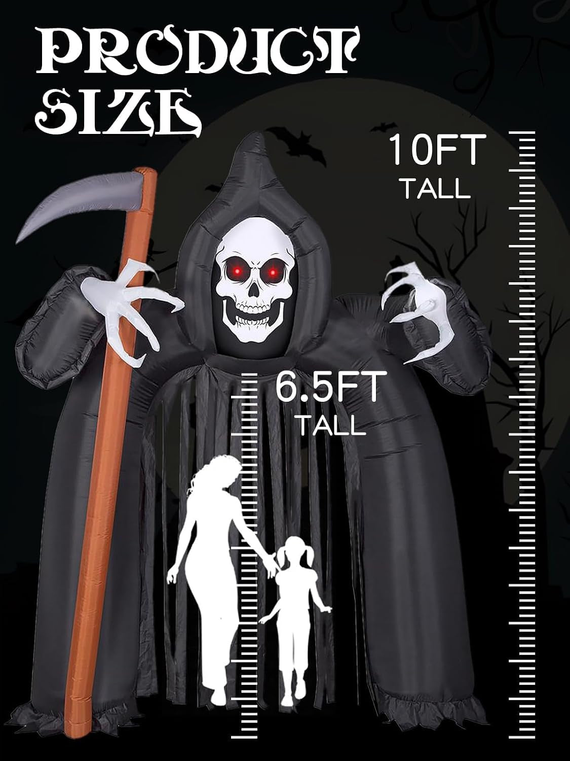 10FT Halloween Inflatable Ghost Archway Outdoor Yard Decoration