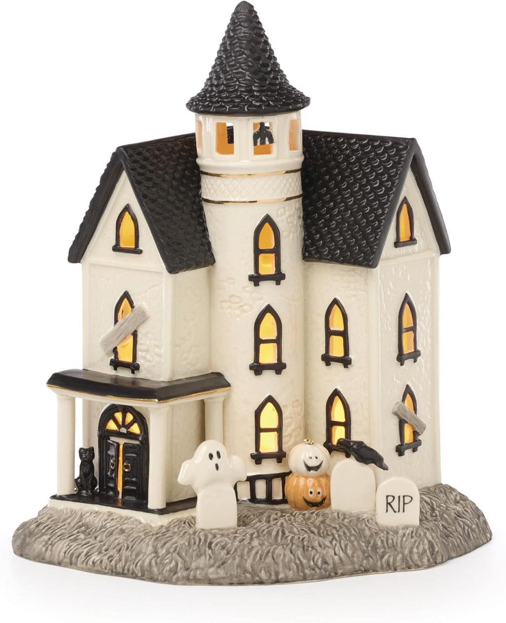 Vintage Halloween Light-Up Manor Figurine