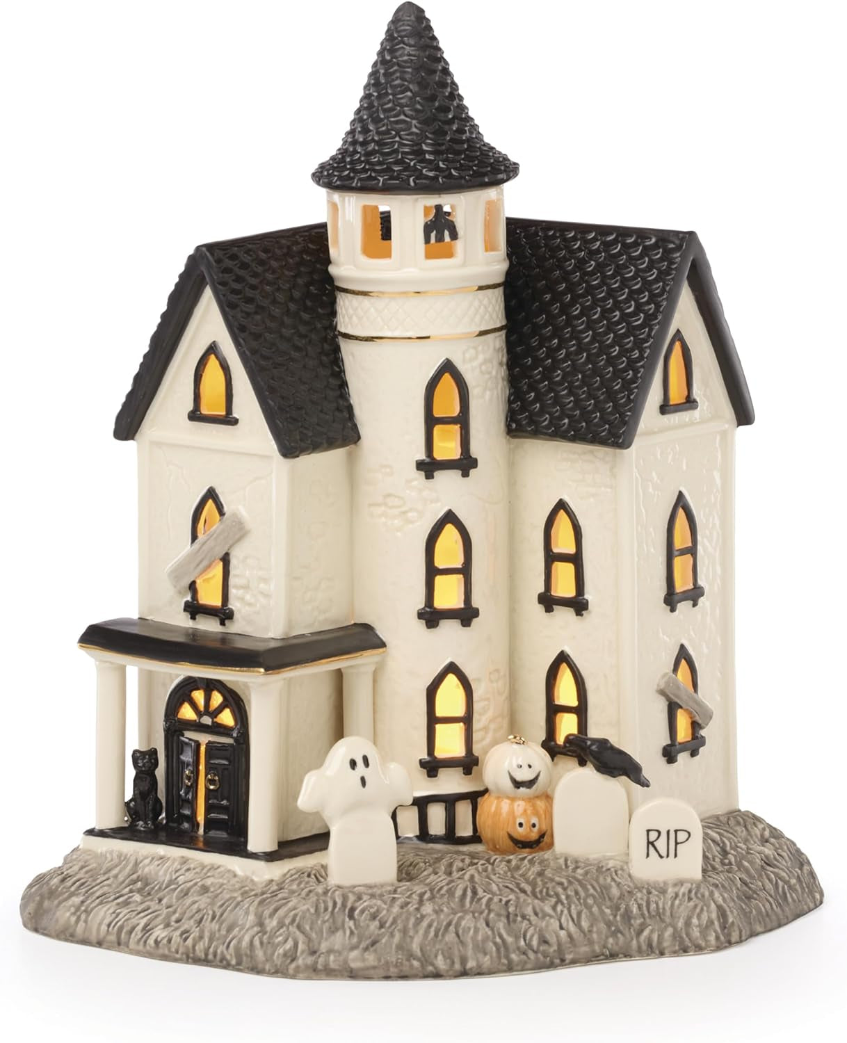 Vintage Halloween Light-Up Manor Figurine
