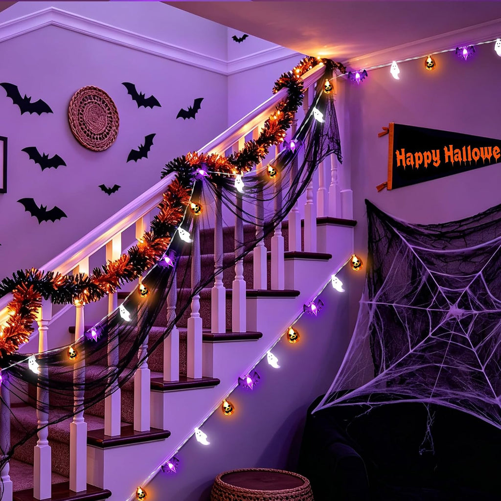 Halloween Lights Decor 16 Ft 30 LED Battery Operated String Light