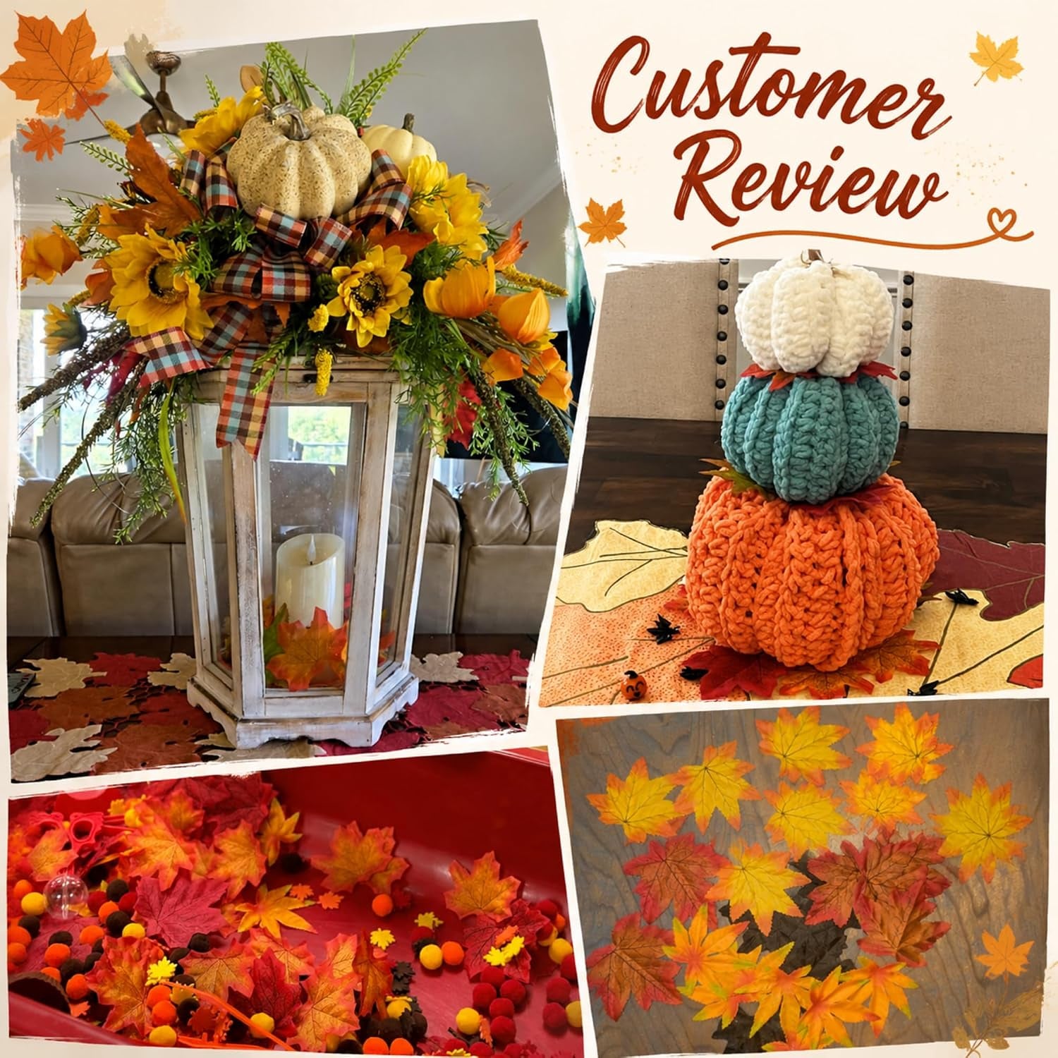 Fall Fake Leaves Leaf Spooky Party Halloween Table Decor 200Pcs