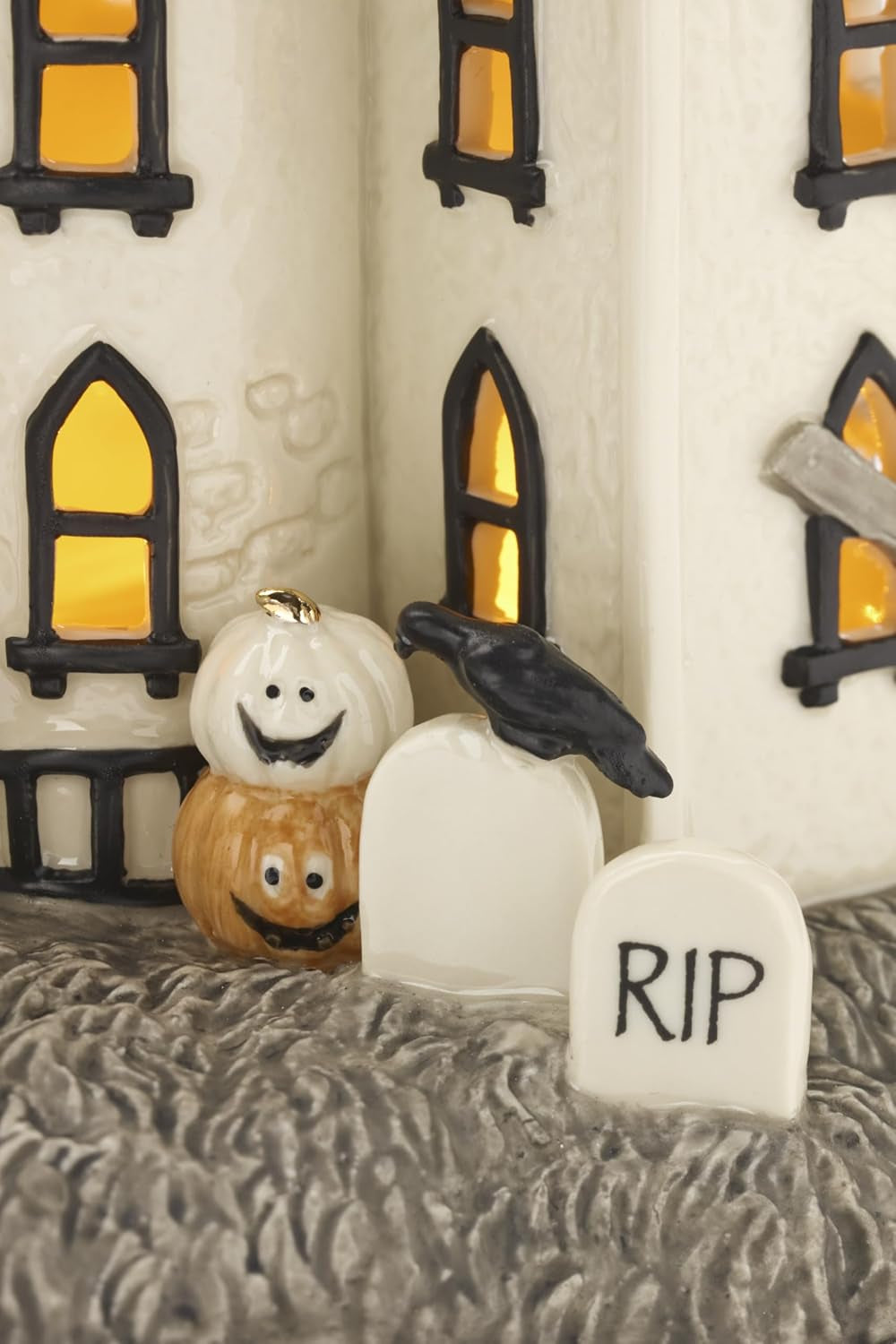 Vintage Halloween Light-Up Manor Figurine