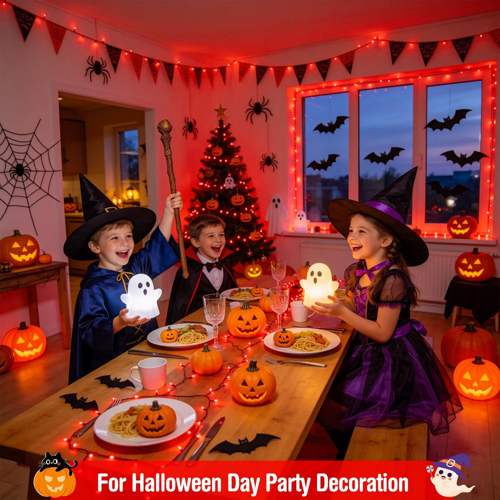 500 LED Halloween Lights Outdoor, Red Christmas String Lights