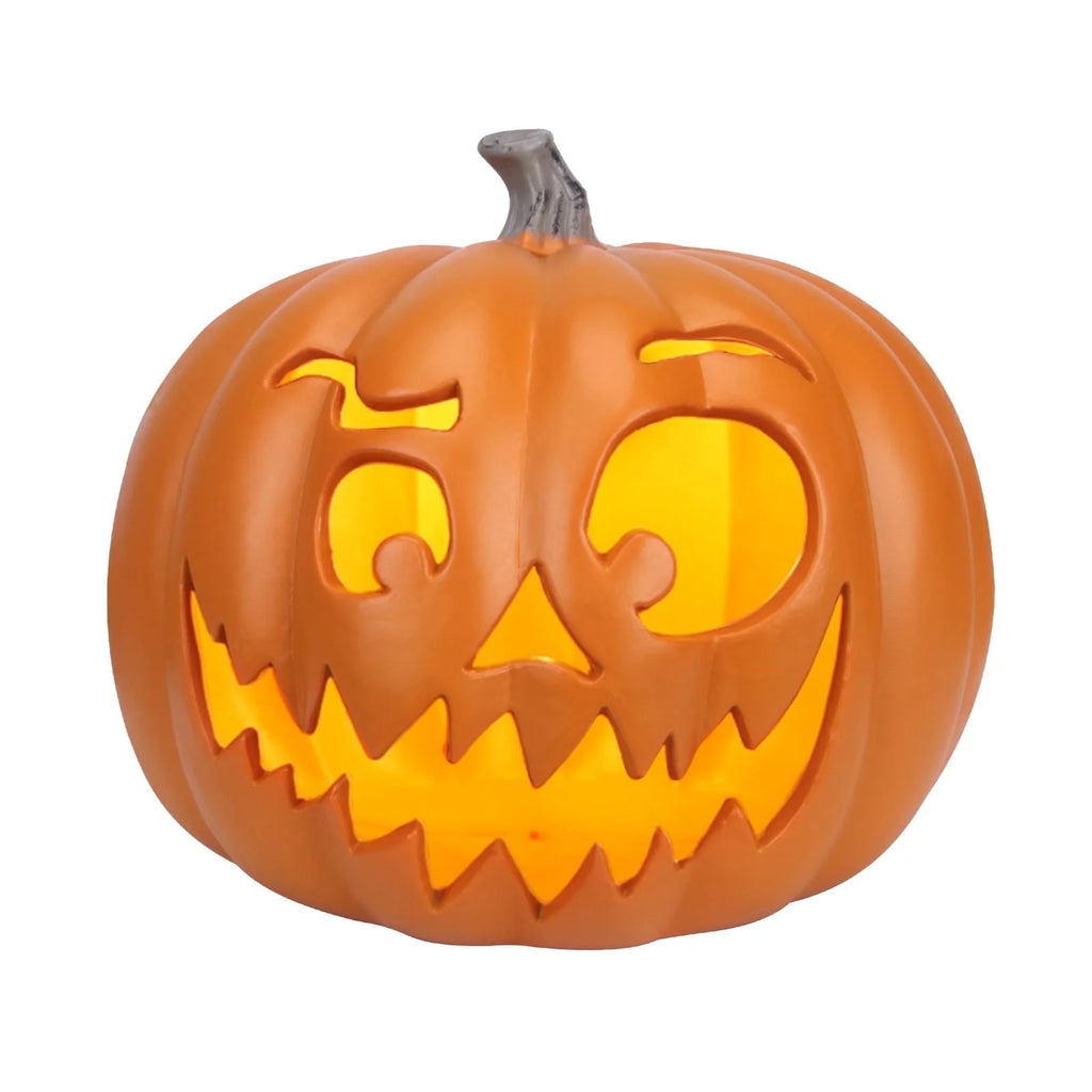 11" Jack O' Lantern Halloween Light-Up Pumpkin Lights - Tabletop, Porch, Garden, Bar Decor