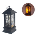Muecwrye Halloween Lantern Lights, Halloween Candles Lantern Decoration Indoor Outdoor, Battery Powered LED Lights, Portable Hanging Lamp for Home outside Yard Lawn Garden Party, 5.1 Inch