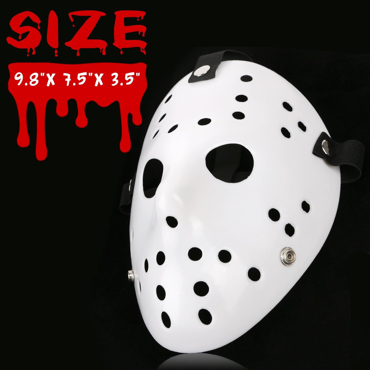 Hockey Mask Horror Halloween Cosplay Costume Prop White
