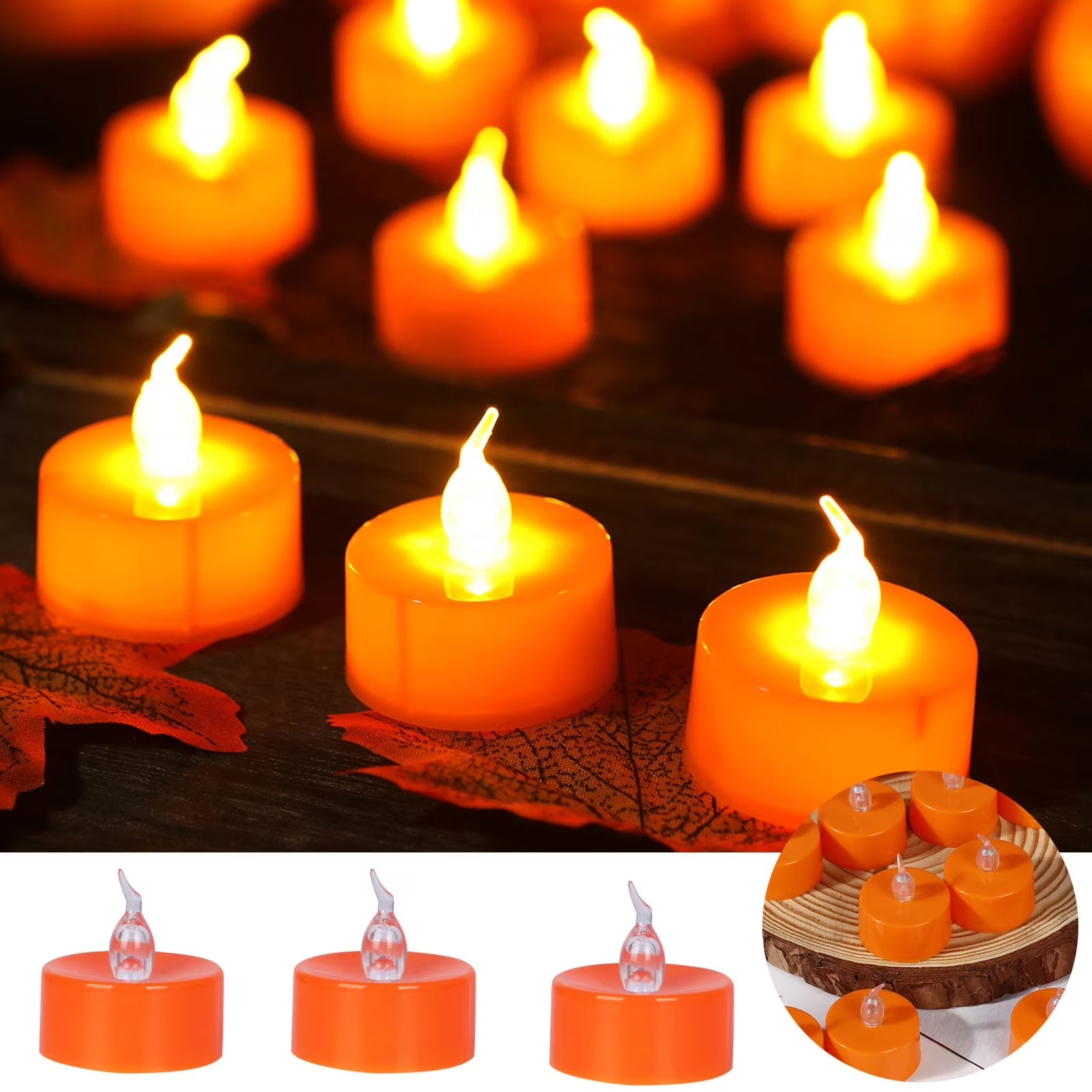 Muecwrye Halloween Lantern Lights, Halloween Candles Lantern Decoration Indoor Outdoor, Battery Powered LED Lights, Portable Hanging Lamp for Home outside Yard Lawn Garden Party, 5.1 Inch