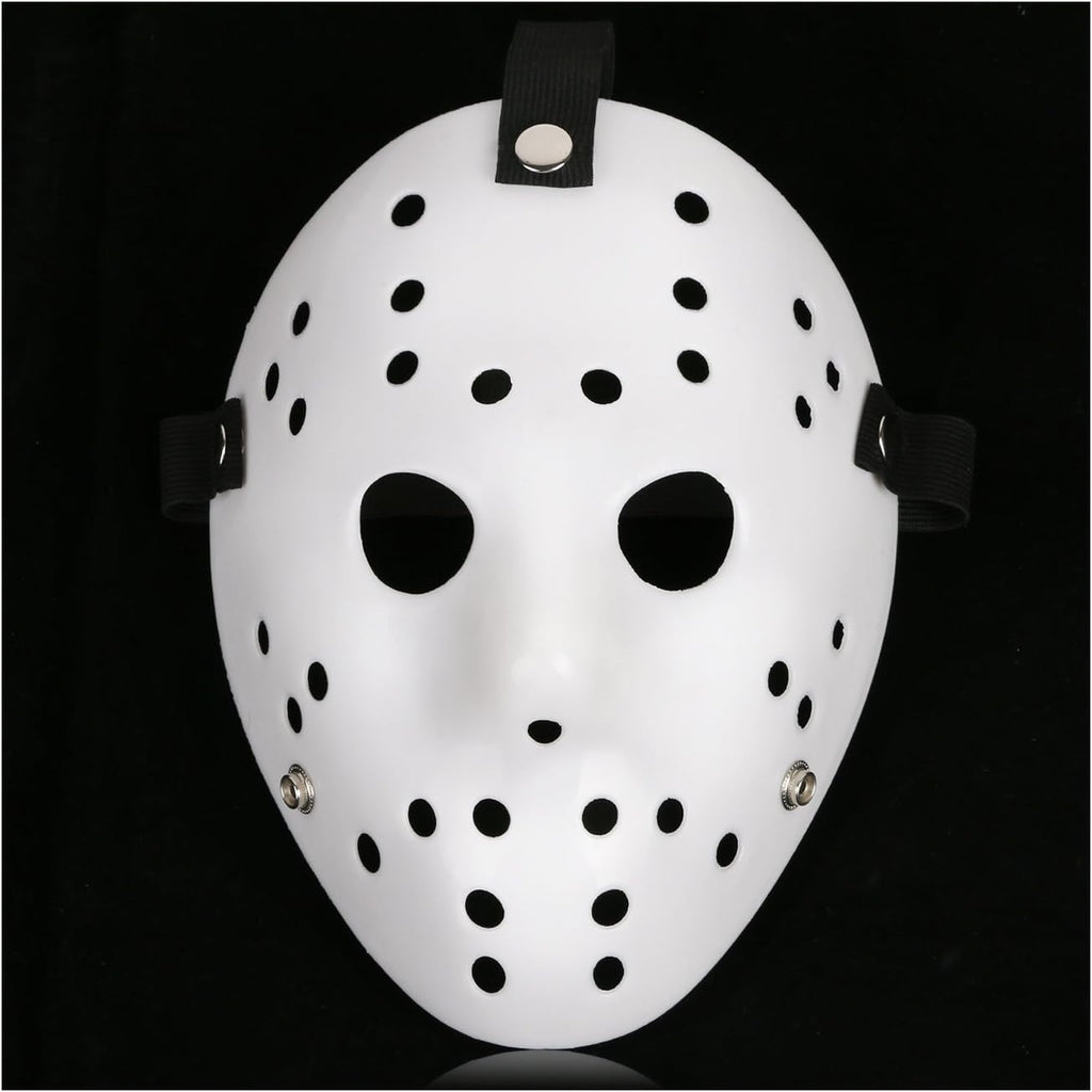 Hockey Mask Horror Halloween Cosplay Costume Prop White