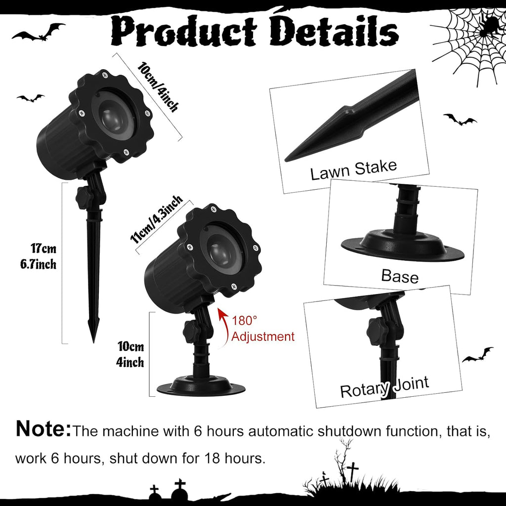 Halloween Projector Outdoor Light Decoration, Witch and Cauldron