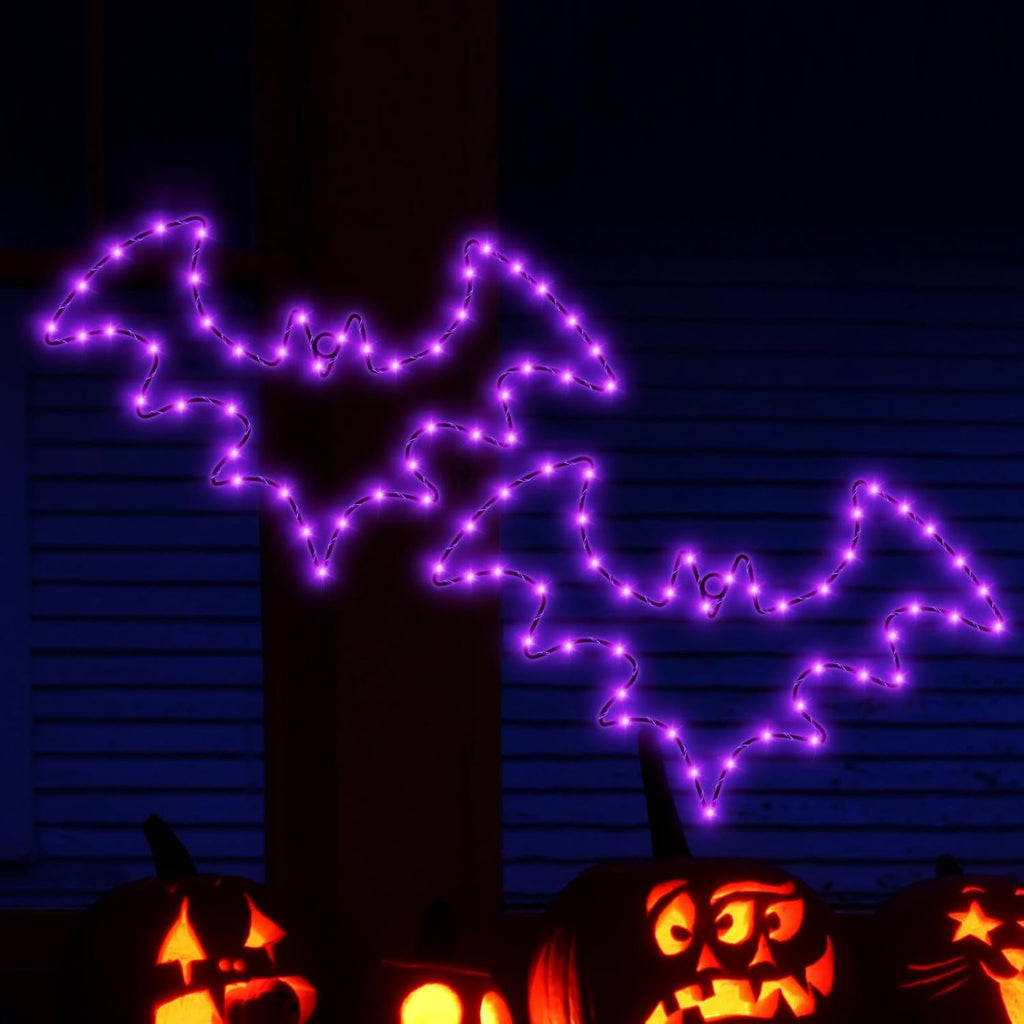 Halloween Window Lights, 2 Pack LED Waterproof Timer Indoor Decor