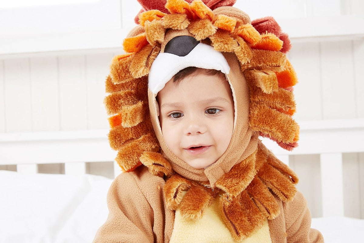 Halloween Lion Costume Toddler with Toy Zebra, Kids Lion Costume for Baby Halloween Dress up Party
