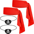 Halloweens Pirate Accessories, Pirate Head Scarf Eye Patch for Men Women Adults Cosplay Themed-Party Favors Supplies