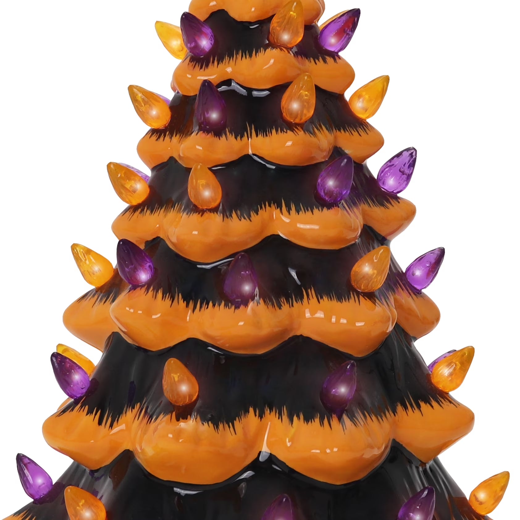 Milltown Merchants Halloween Ceramic Lighted Christmas Tree - Halloween Decoration