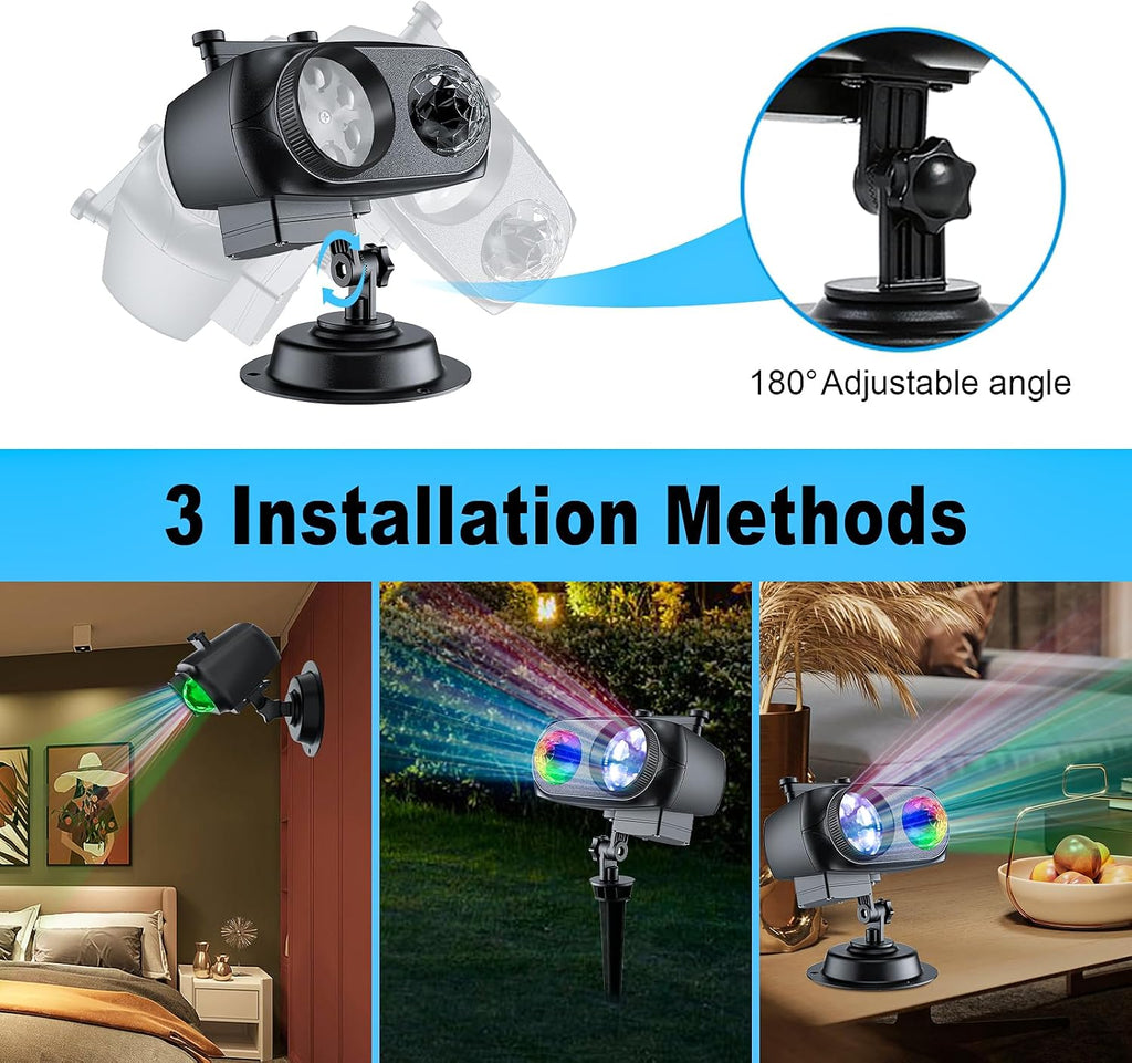 Halloween Projector Lights Outdoor 2026 Upgraded, 4/6/8 Patterns Adjustable