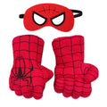 Kids Cartoon Pattern Printed Gloves Superhero Character Foam Gloves Halloween Cosplay Plush Cotton Fist Game Props