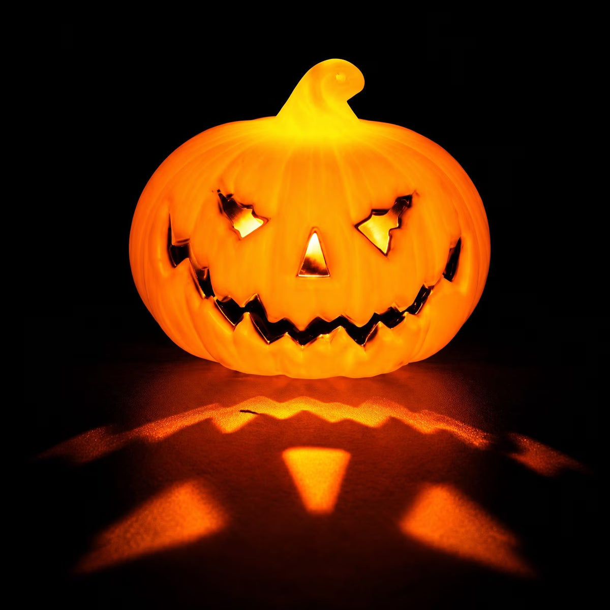 Dengmore 2026 Upgraded 8Inch Warm Light Pumpkin Lantern Scene Layout Halloween Decorations Light up Pumpkin 3D Fall Pumpkin Battery Operated Orange