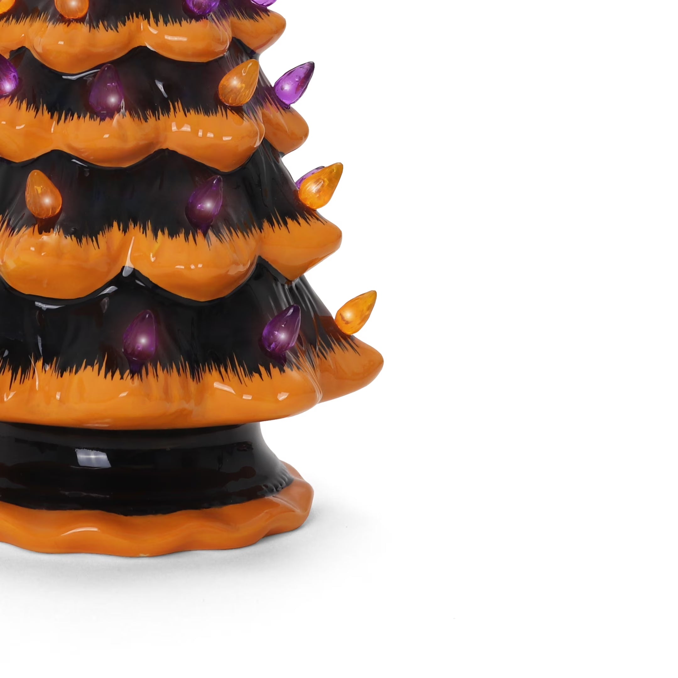 Milltown Merchants Halloween Ceramic Lighted Christmas Tree - Halloween Decoration