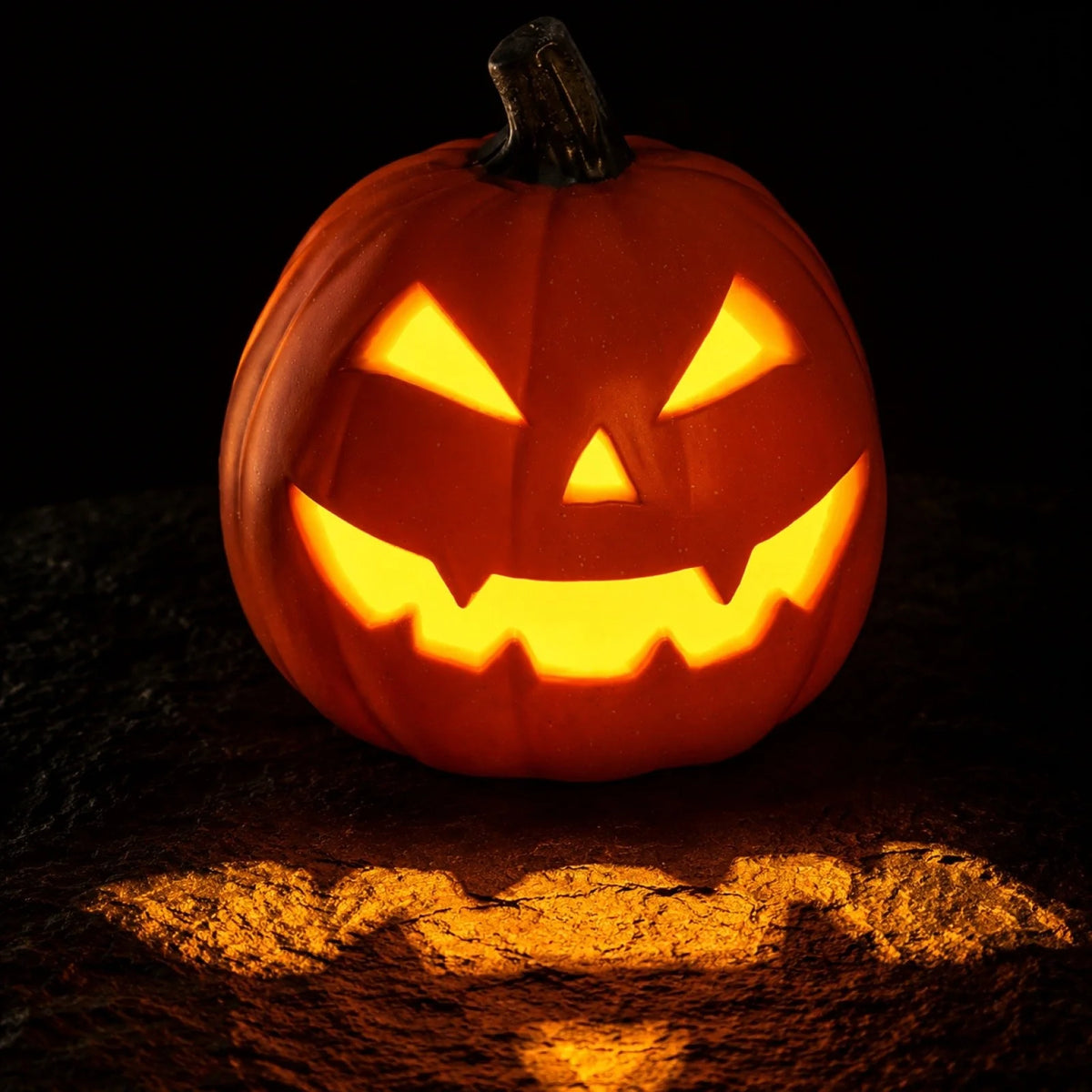 Dengmore 2026 Upgraded 8Inch Warm Light Pumpkin Lantern Scene Layout Halloween Decorations Light up Pumpkin 3D Fall Pumpkin Battery Operated Orange