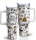 Halloween Tumbler 40 Oz Tumblers with Handle and Straw Goth Gothic Stainless Steel Insulated Coffee Cups Mugs Halloweens Gifts Stuff for Women Girls