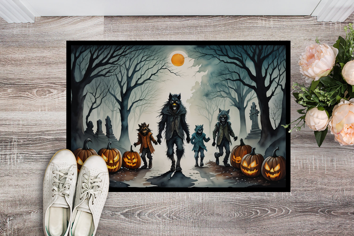 Werewolves Spooky Halloween Doormat