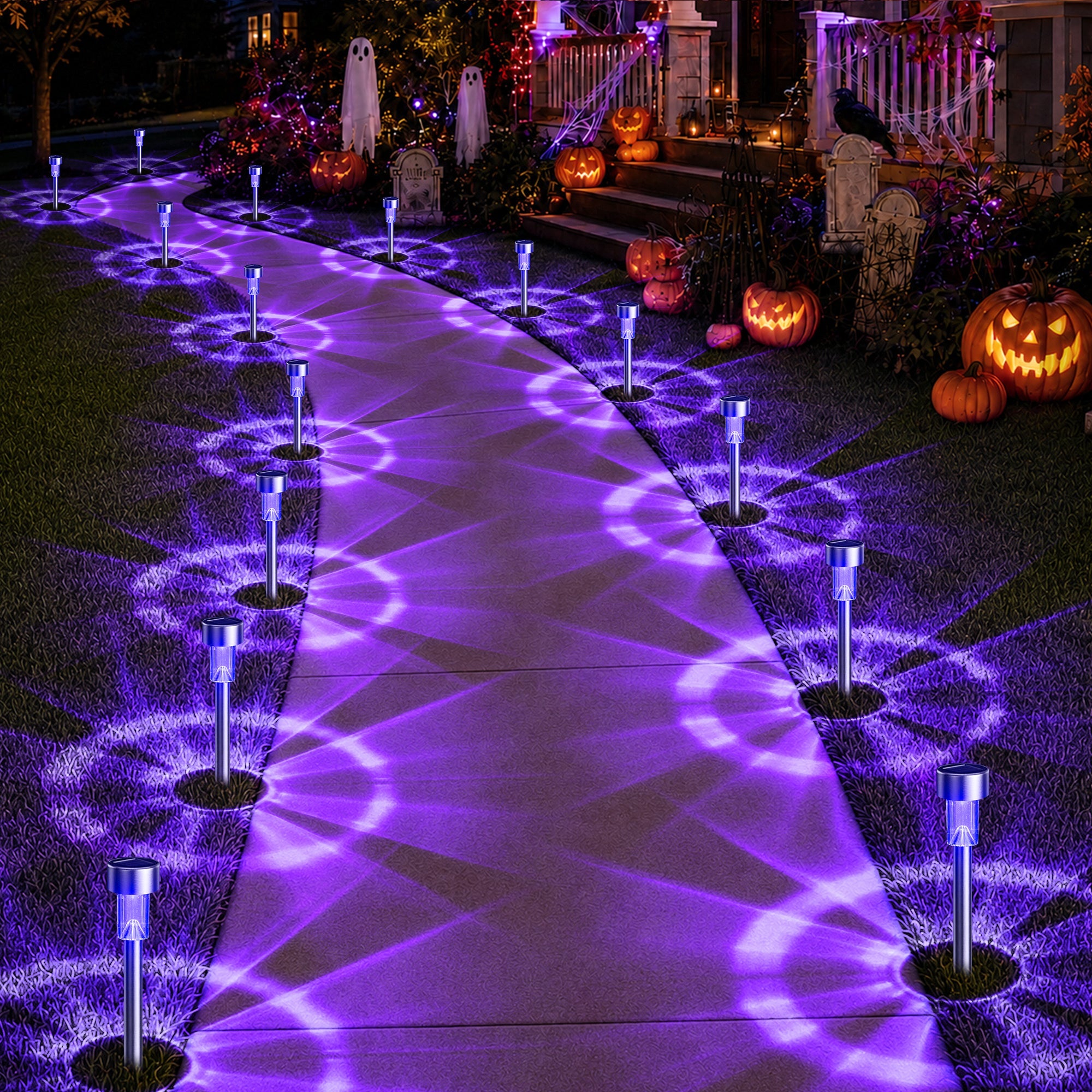Solar Halloween Lights Outdoor Waterproof Halloween Decor