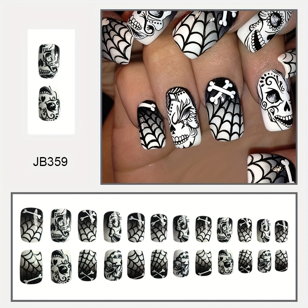 Checkered Halloween Nail Set