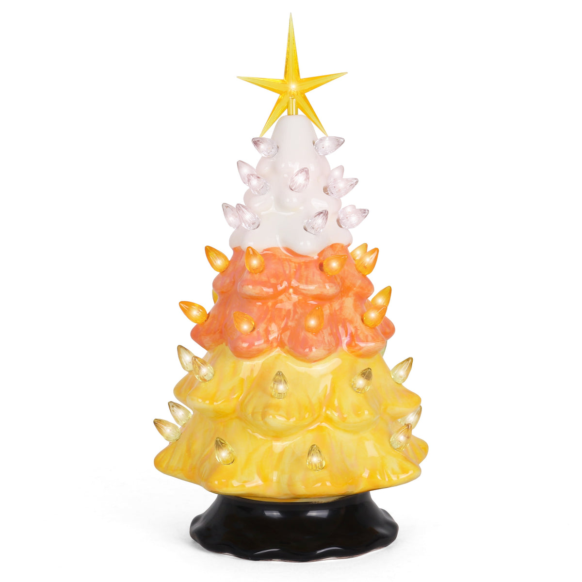 Milltown Merchants Halloween Ceramic Lighted Christmas Tree - Halloween Decoration