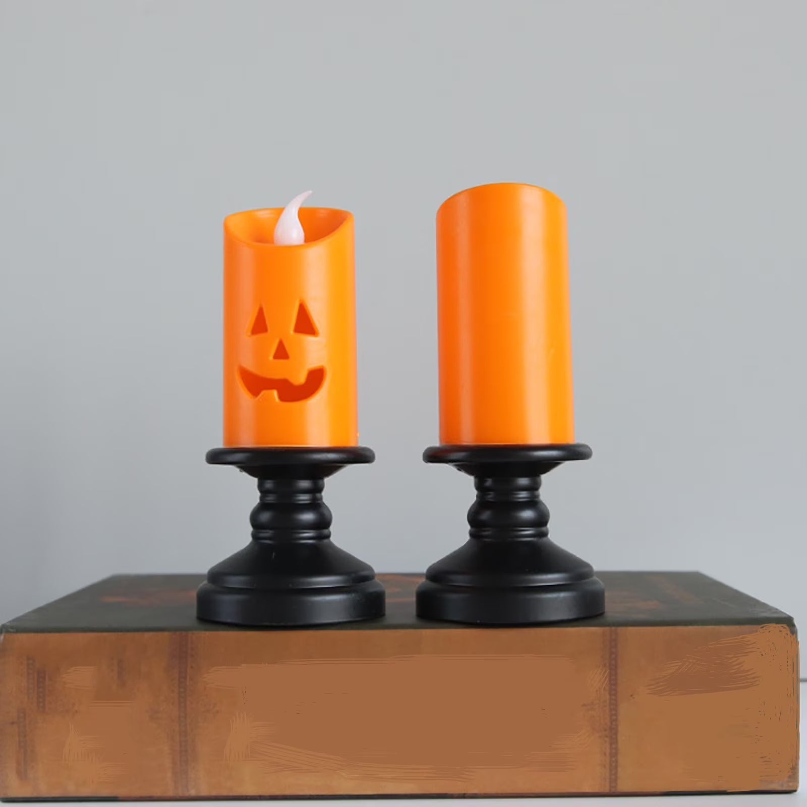 Halloween Pumpkin Lights, Halloween LED Candle Light Halloween Decoration Pum-Pkin Lantern Pumpkin Decorations, Halloween Gifts (3Pcs)