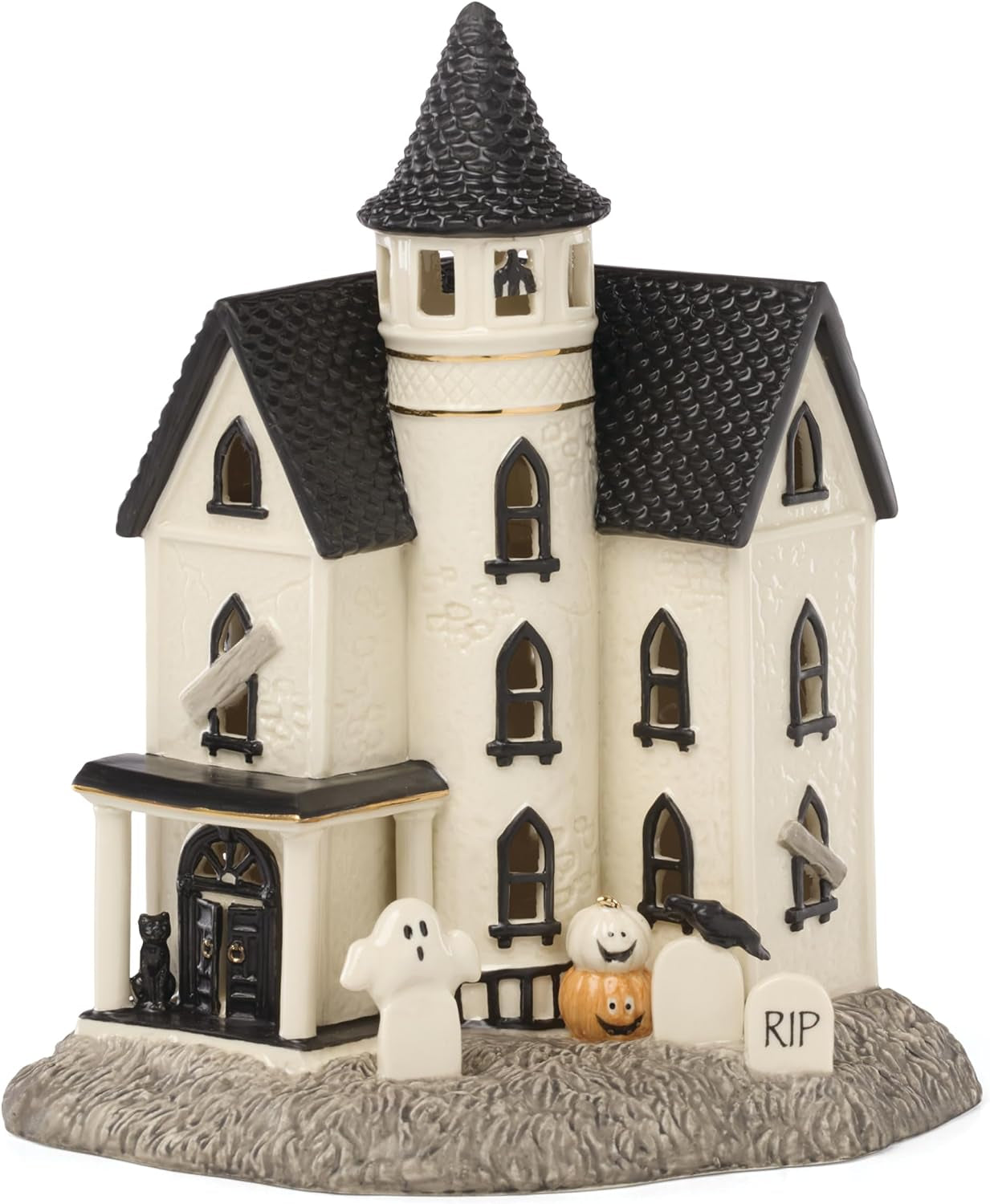 Vintage Halloween Light-Up Manor Figurine