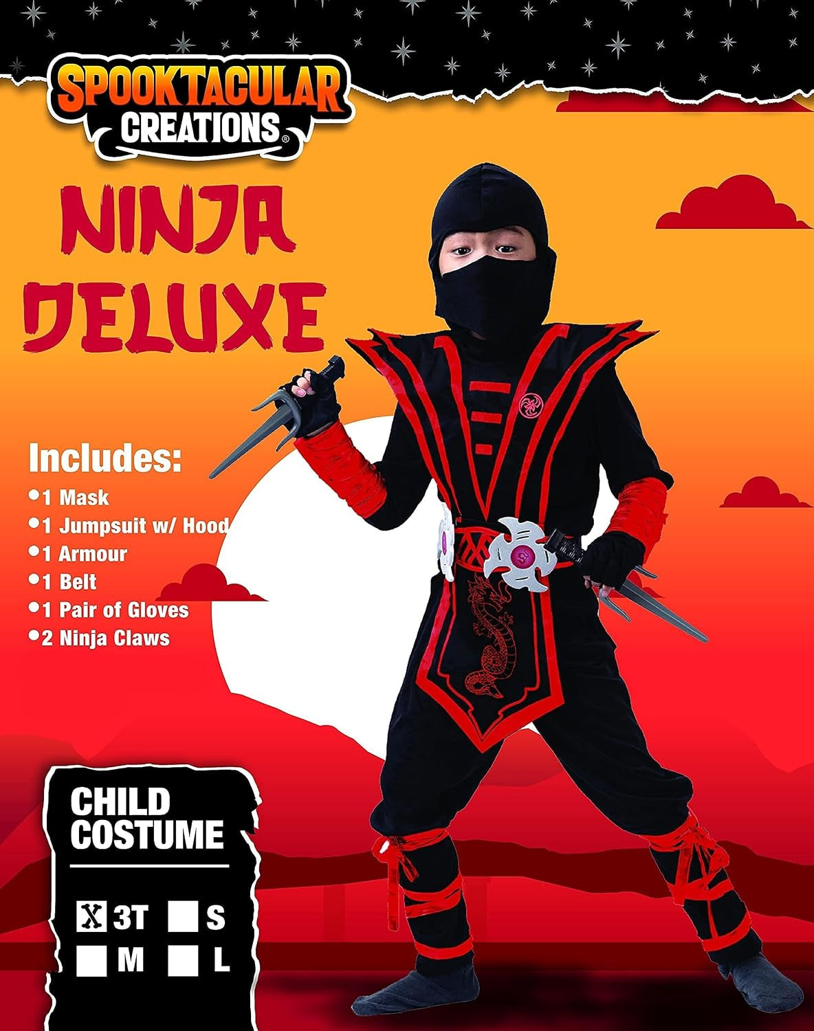 Halloween Costume for Kids, Boys & Toddlers - Ninja Accessories Set for Dressup Party