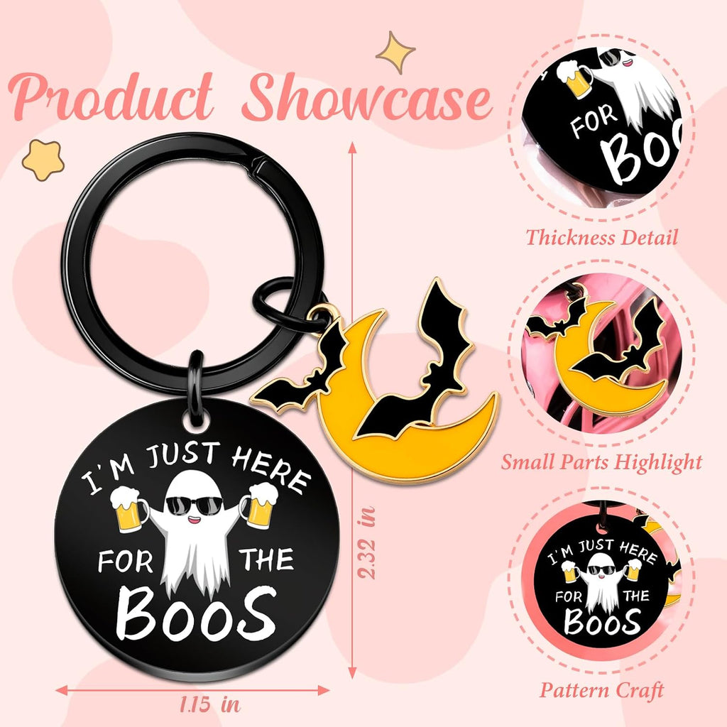 Halloween Keychain Boo Basket for Men Spooky Basket Stuffers