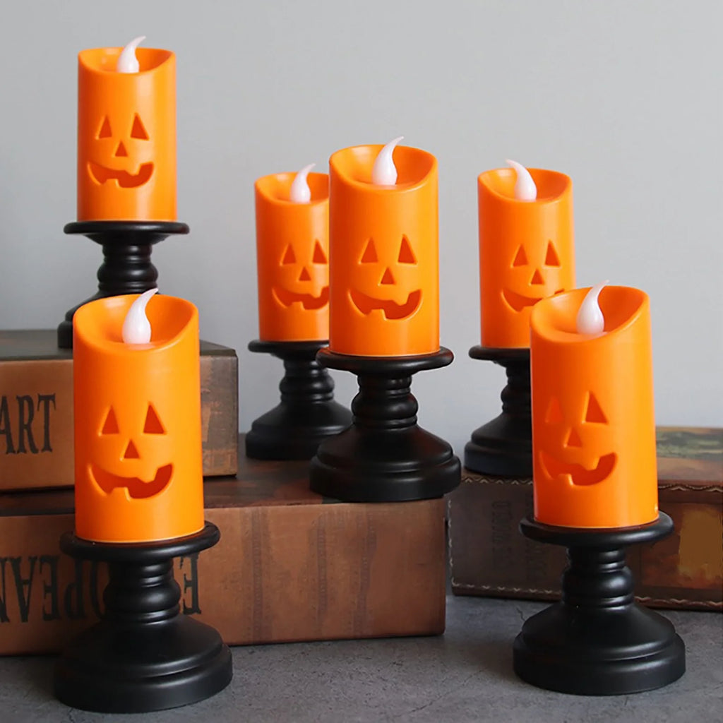 Halloween Pumpkin Lights, Halloween LED Candle Light Halloween Decoration Pum-Pkin Lantern Pumpkin Decorations, Halloween Gifts (3Pcs)