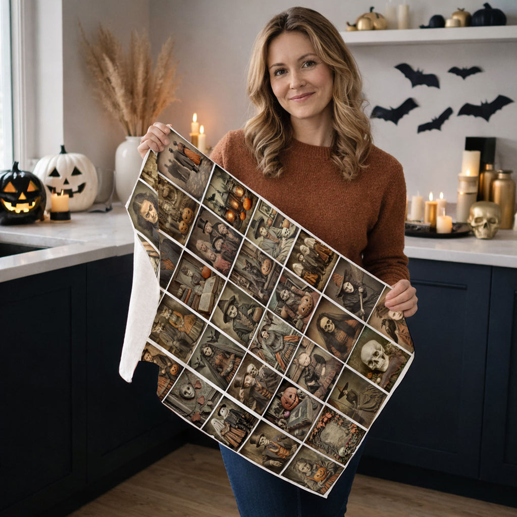 Vintage Halloween Kitchen Towel