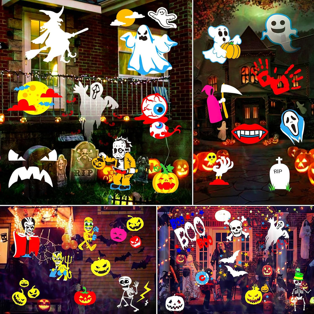 Halloween Projector Lights Outdoor 2026 Upgraded, 4/6/8 Patterns Adjustable
