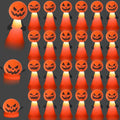 24PCS Halloween Light up Jumping Popper Pumpkin Spring Launchers with Flashing LED Halloween Party Favors for Halloween Bouncy Novelty for Goodie Bag Fillers
