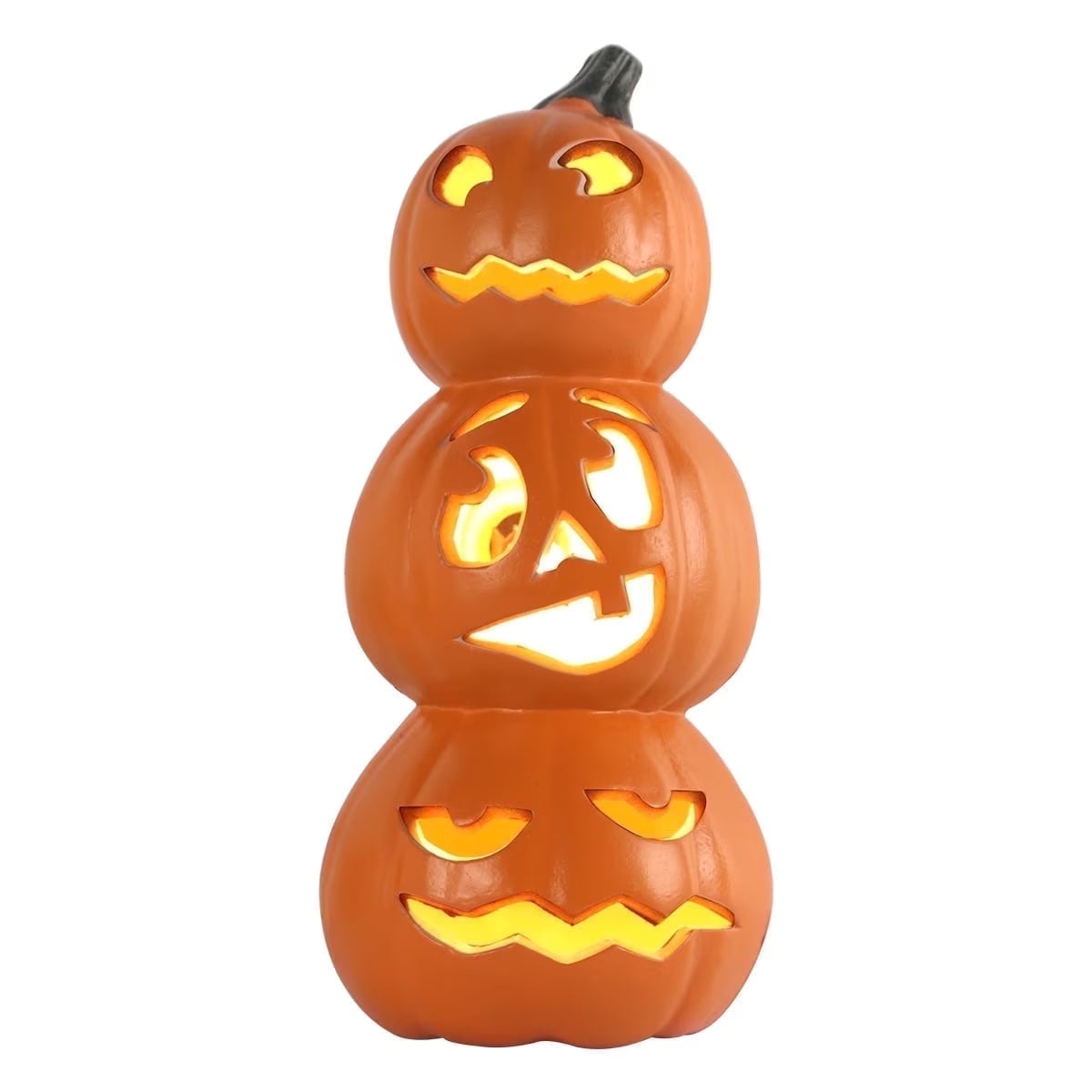 11" Jack O' Lantern Halloween Light-Up Pumpkin Lights - Tabletop, Porch, Garden, Bar Decor
