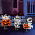 Halloween Decorations Outdoor Yard Signs - Lighted Pumpkin Ghost Stakes