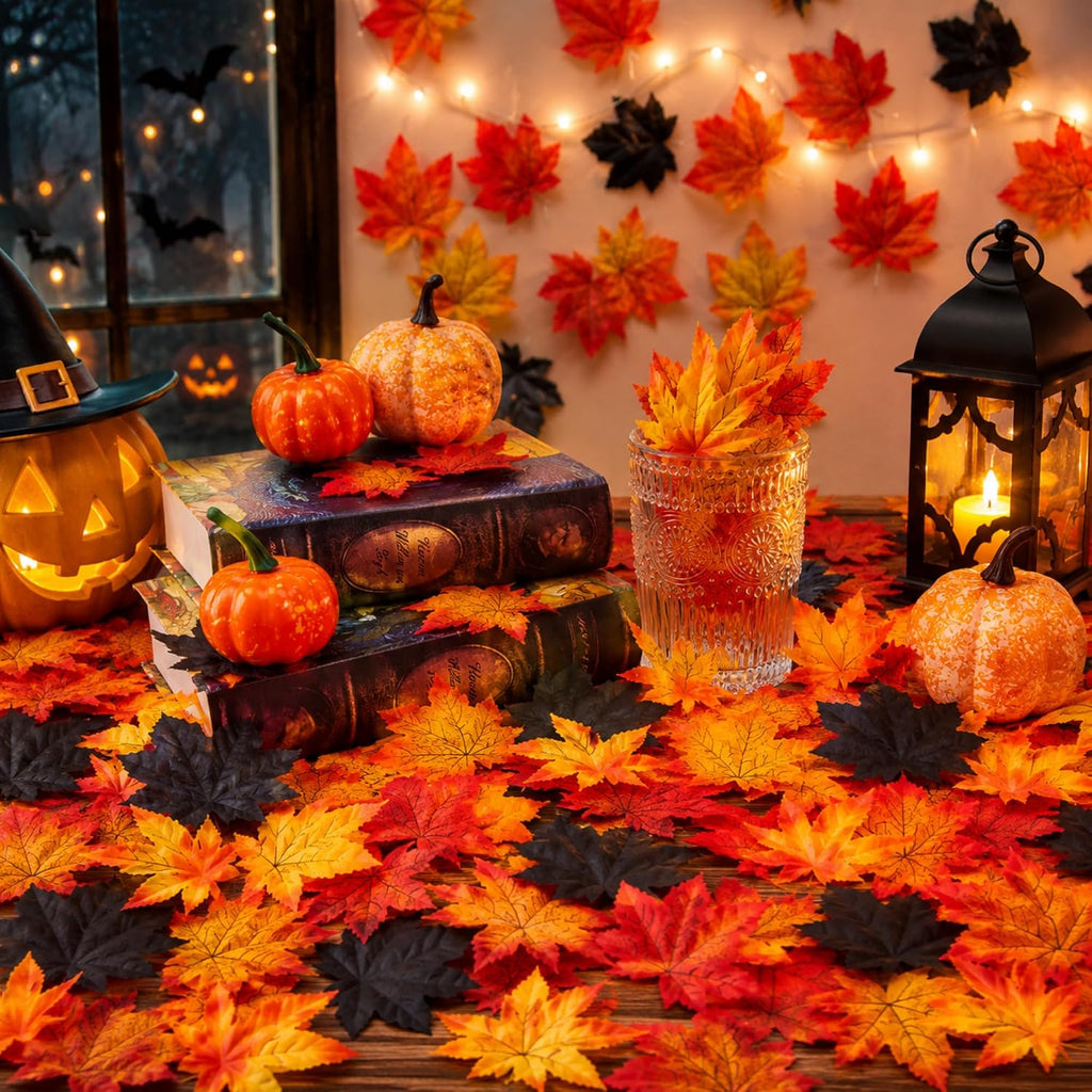 Fall Fake Leaves Leaf Spooky Party Halloween Table Decor 200Pcs